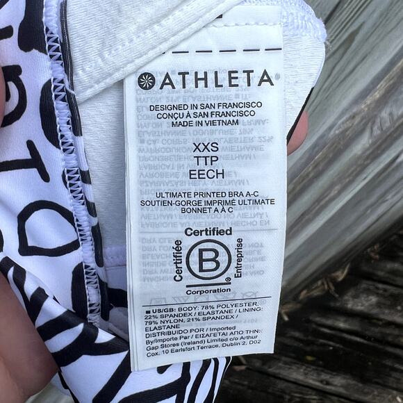 NWT Athleta Pride Multicolor Ultimate Sports Bra A-C Size XXS w/ Padding - Picture 5 of 6